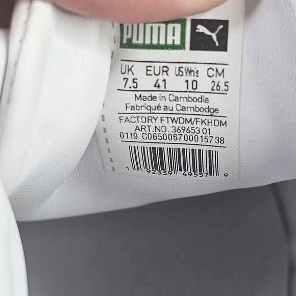 Puma Cali Exotic White Sneakers 369653-01 Women's Size 10 - Picture 8 of 8